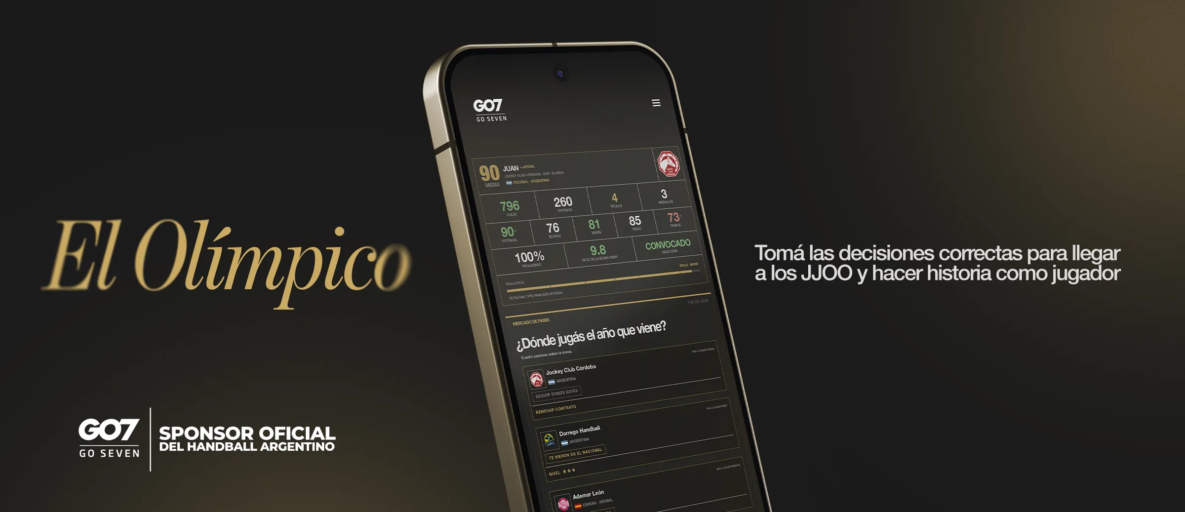 El Olímpico, el juego de GO7: tomá las decisiones correctas para llegar a los JJOO y hacer historia como jugador